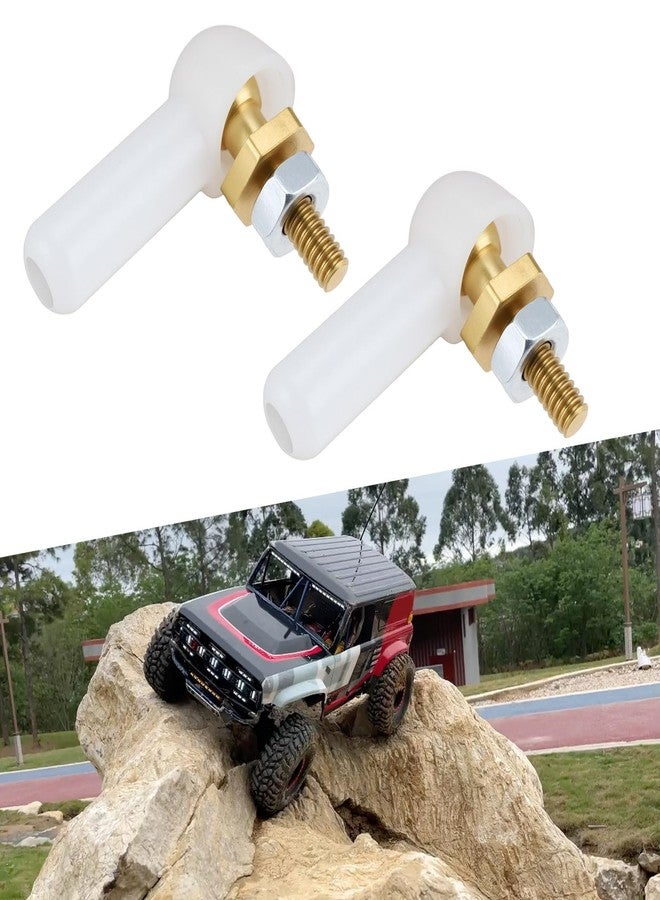 Briny River 10Pcs M2x16mm Ball Head Holder Tie Rod End Joint for RC Car Boat, White - Image 2